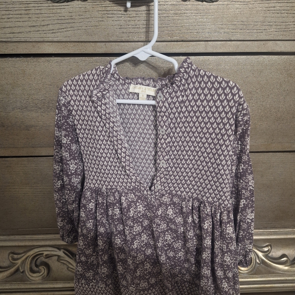Kids Brown  Patterned Dress